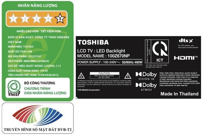Google Tivi QLED Toshiba AI 4K 100 inch 100Z670NP